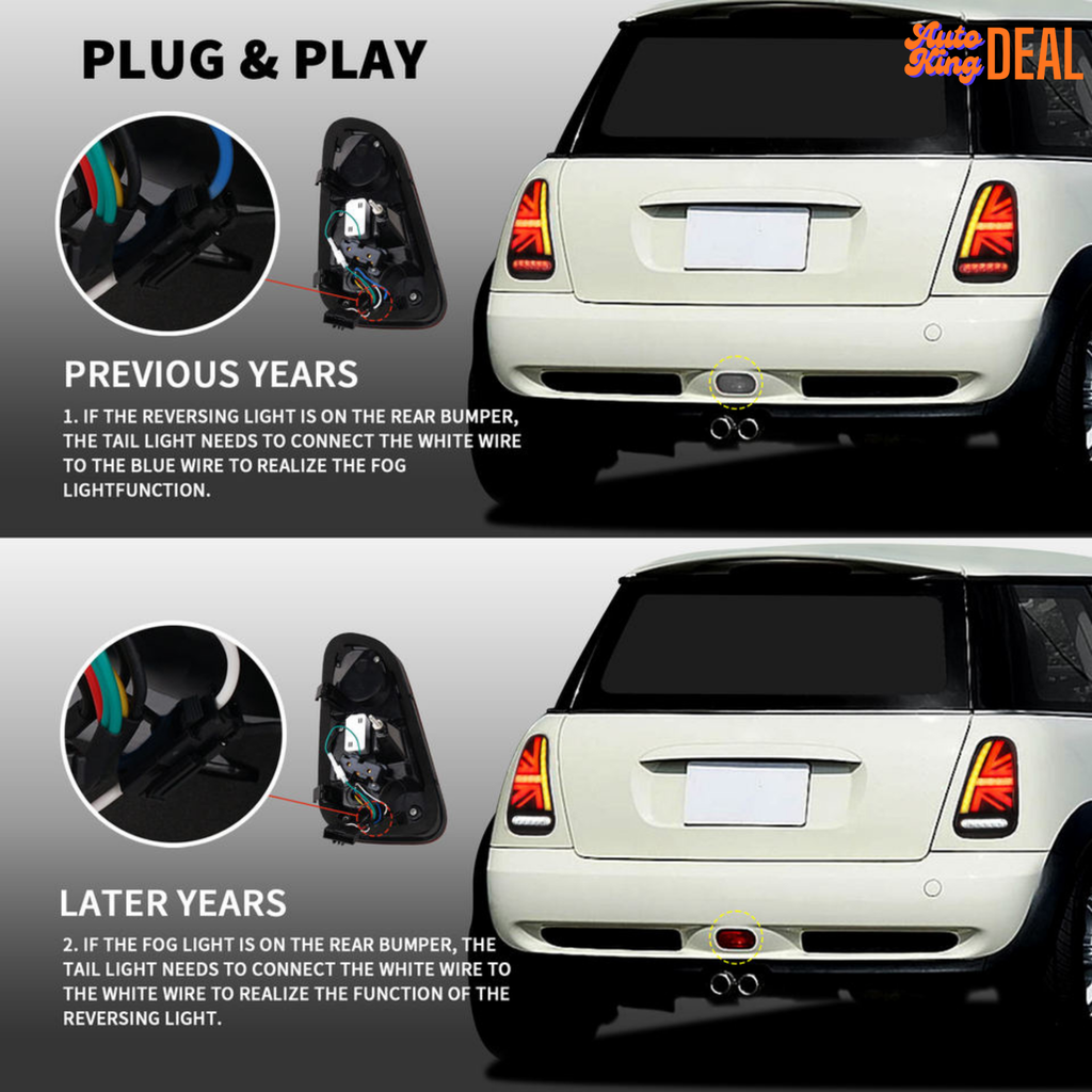 Feux Arrière LED BMW Mini Cooper R50 / R52 / R53 (2001-2007) – Ensemble Plug & Play Style OEM