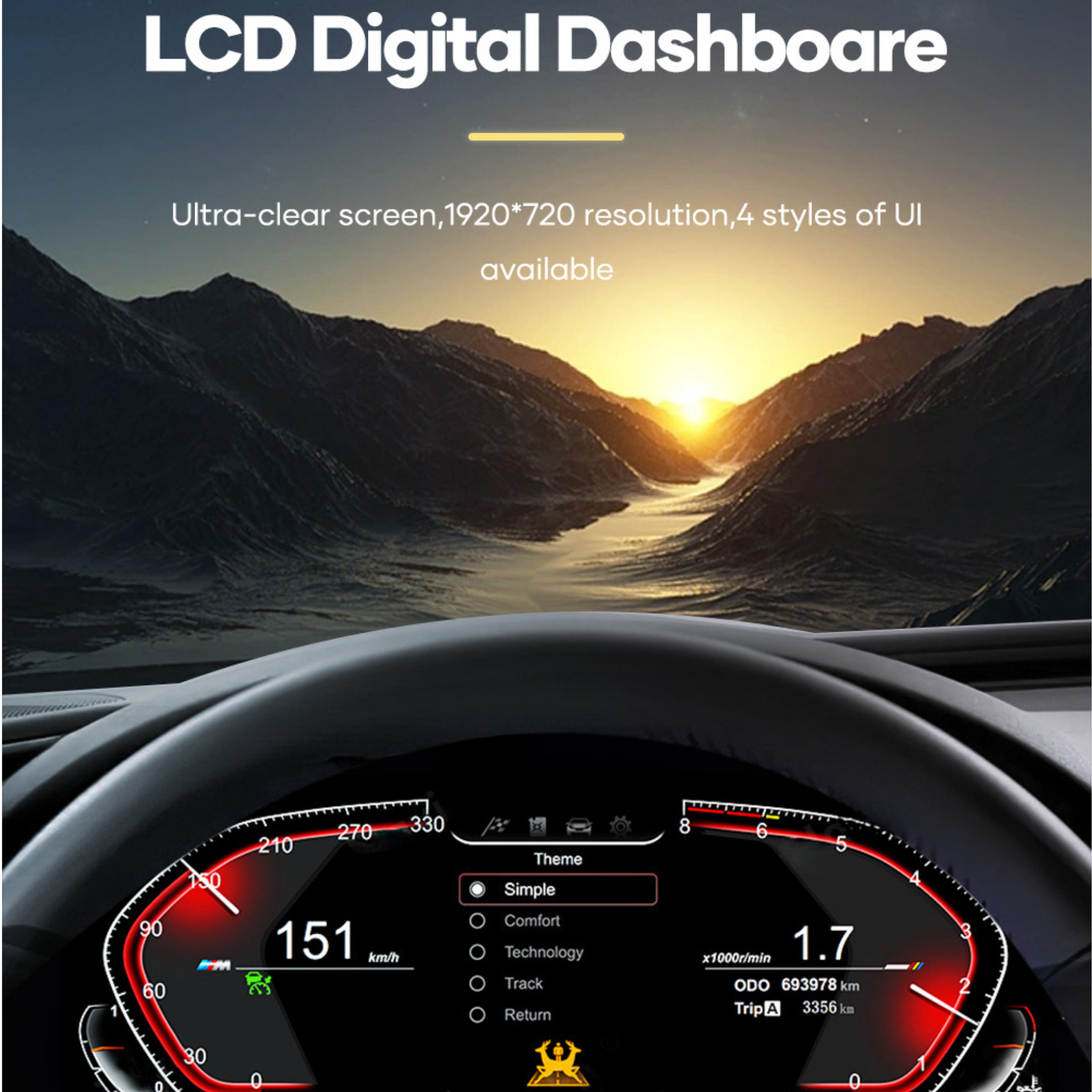 Tableau de Bord Numérique pour BMW Série 1 (2013–2019) – Version Nouvelle Génération Plug & Play