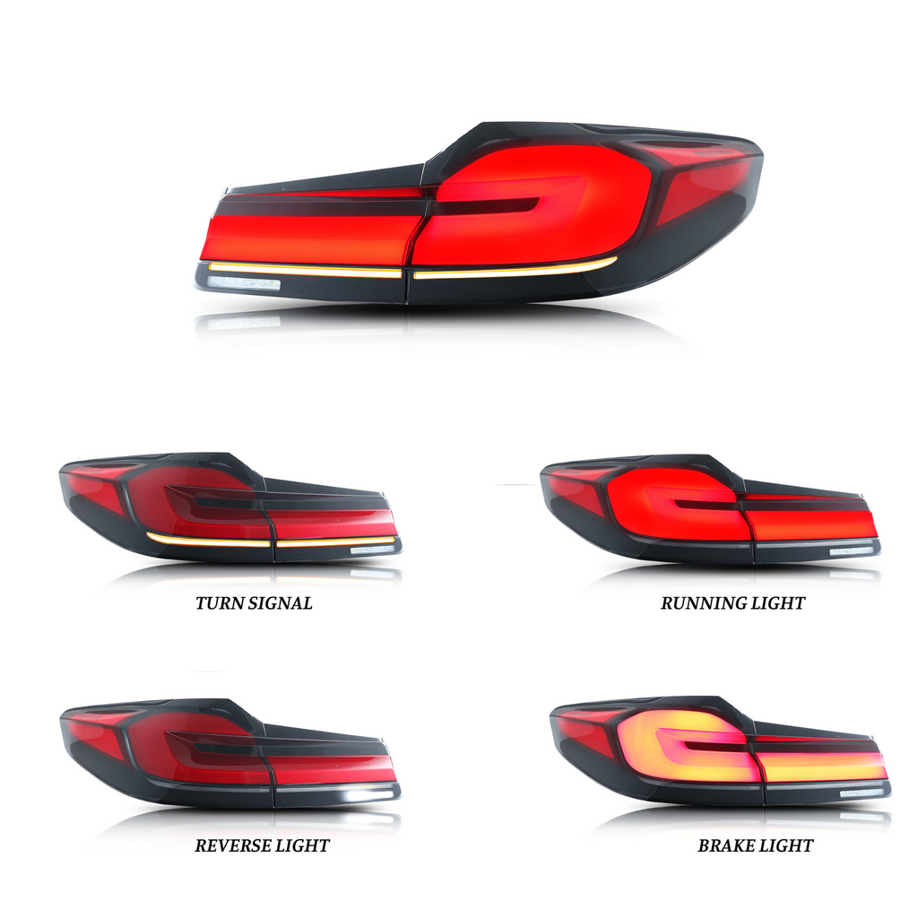 Ensemble de Feux Arrière LED BMW Série 5 G30 F90 M5 Facelift (2017-2020) – Plug & Play, Clignotants Dynamiques, Style OEM