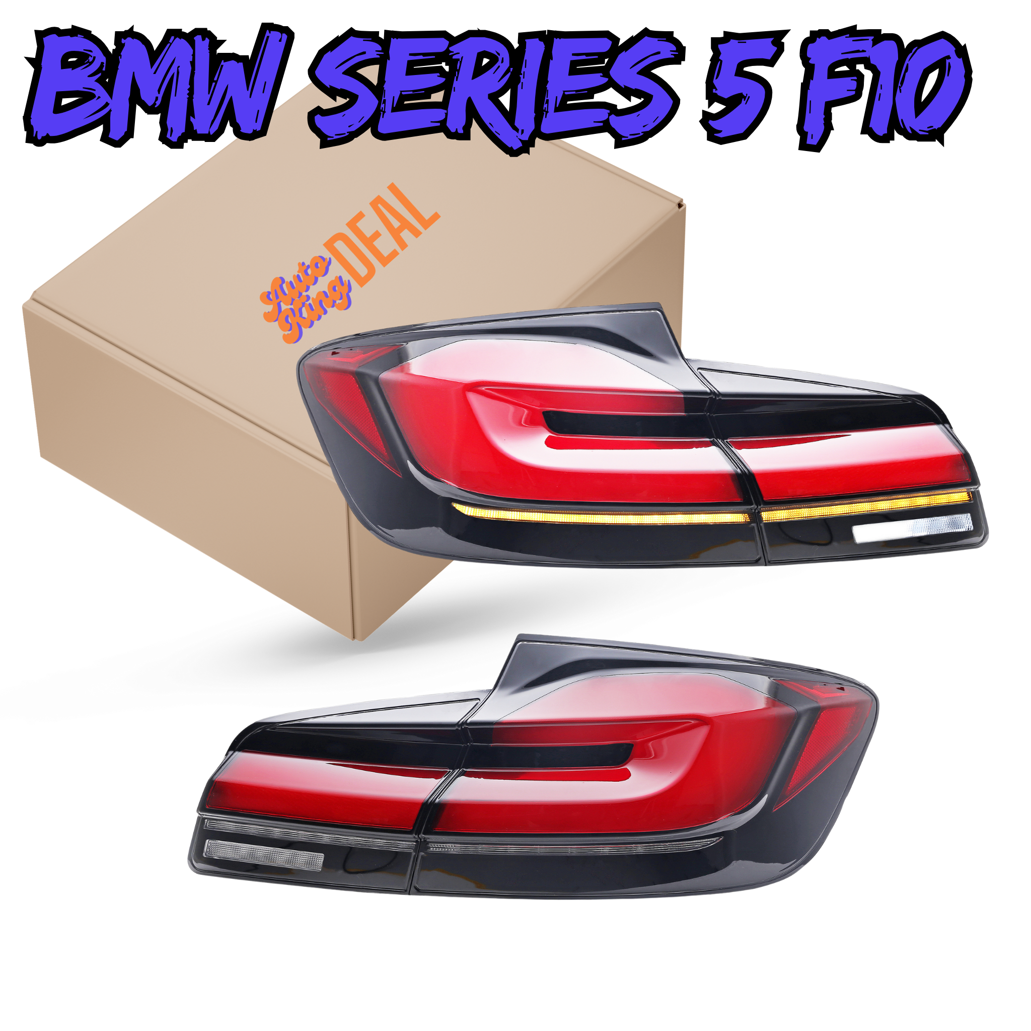 Feux Arrière LED BMW Série 5 F10 M5 (2011-2016) – Ensemble Facelift avec Clignotants Dynamiques Séquentiels & Animation