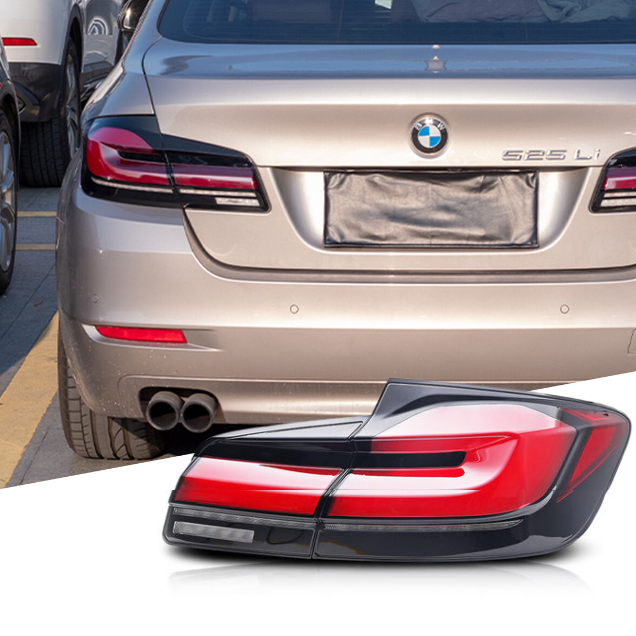 Feux Arrière LED BMW Série 5 F10 M5 (2011-2016) – Ensemble Facelift avec Clignotants Dynamiques Séquentiels & Animation